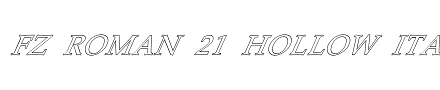 FZ ROMAN 21 HOLLOW ITALIC