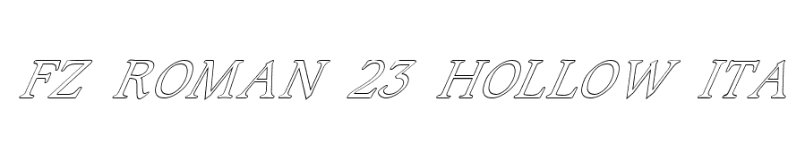 FZ ROMAN 23 HOLLOW ITALIC