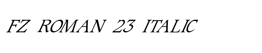 FZ ROMAN 23 ITALIC
