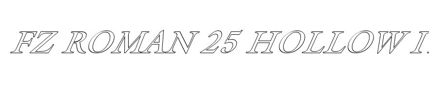FZ ROMAN 25 HOLLOW ITALIC