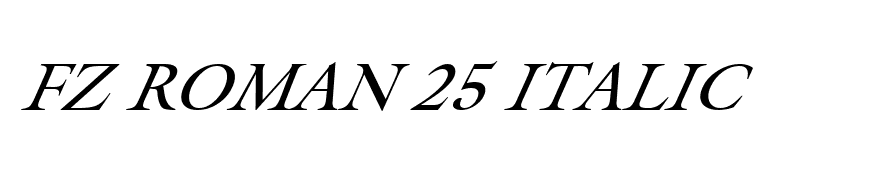 FZ ROMAN 25 ITALIC