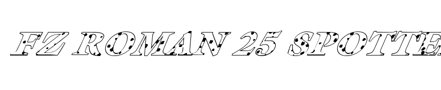 FZ ROMAN 25 SPOTTED ITALIC