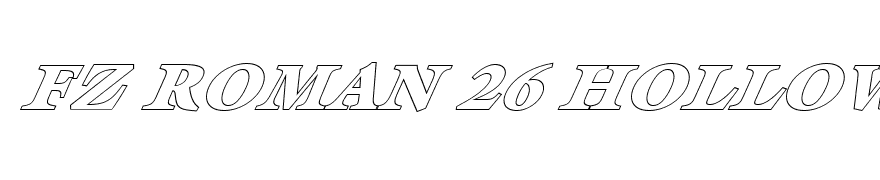 FZ ROMAN 26 HOLLOW ITALIC