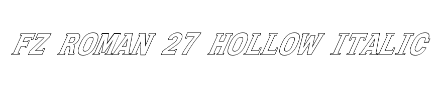 FZ ROMAN 27 HOLLOW ITALIC
