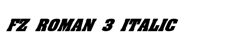 FZ ROMAN 3 ITALIC
