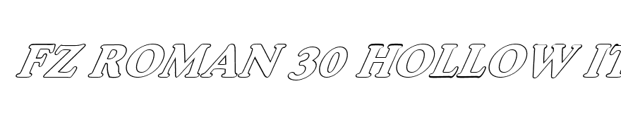 FZ ROMAN 30 HOLLOW ITALIC