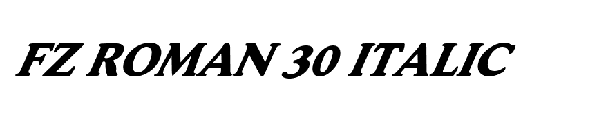 FZ ROMAN 30 ITALIC