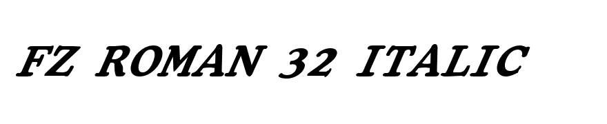 FZ ROMAN 32 ITALIC