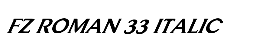 FZ ROMAN 33 ITALIC