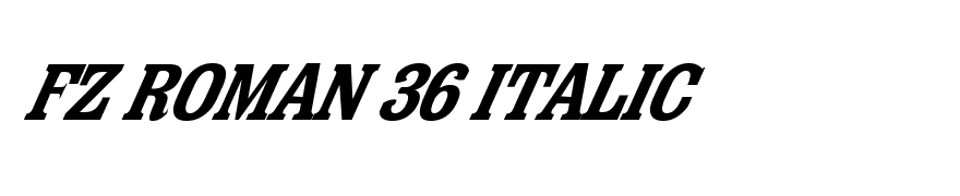 FZ ROMAN 36 ITALIC