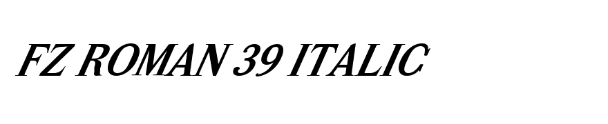FZ ROMAN 39 ITALIC