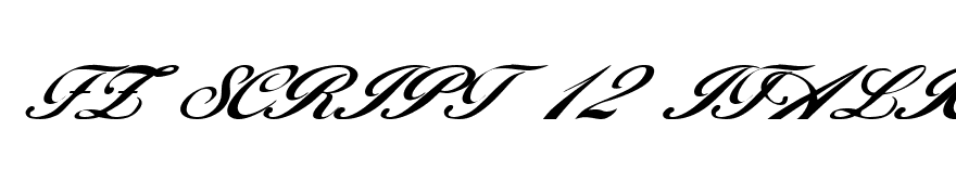 FZ SCRIPT 12 ITALIC