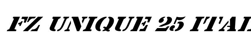 FZ UNIQUE 25 ITALIC