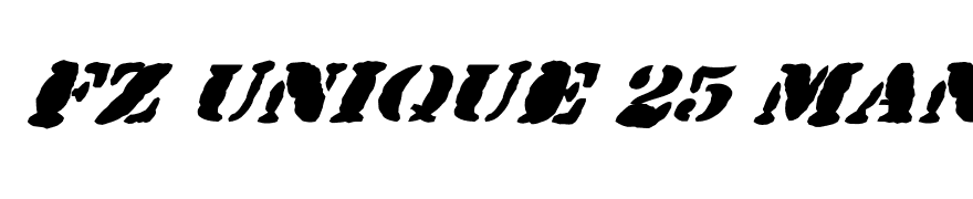 FZ UNIQUE 25 MANGLED ITALIC