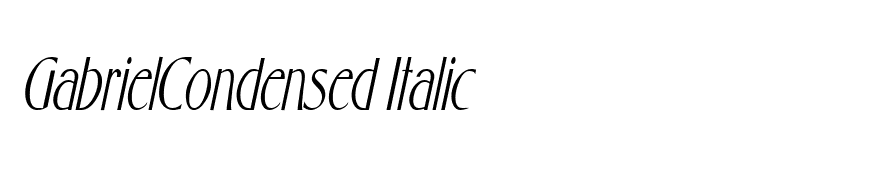 GabrielCondensed Italic