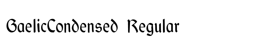 GaelicCondensed Regular