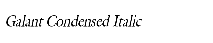Galant Condensed Italic