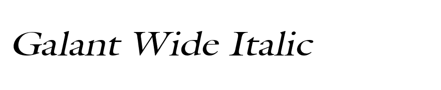 Galant Wide Italic