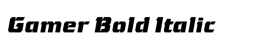 Gamer Bold Italic