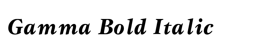 Gamma Bold Italic