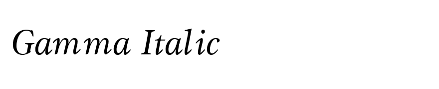 Gamma Italic