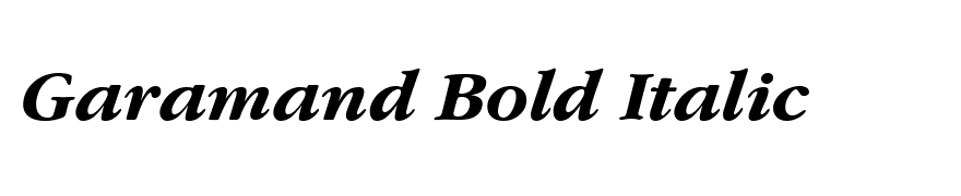 Garamand Bold Italic