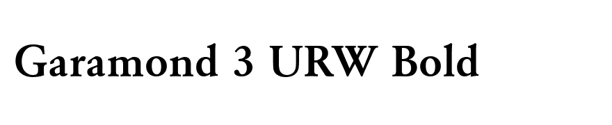 Garamond 3 URW Bold