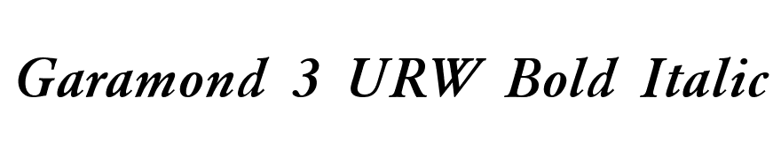 Garamond 3 URW Bold Italic