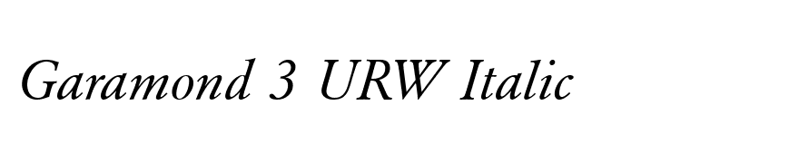Garamond 3 URW Italic
