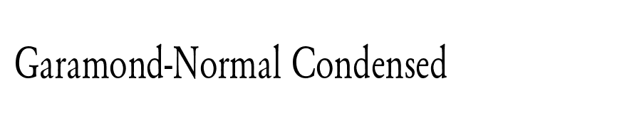 Garamond-Normal Condensed