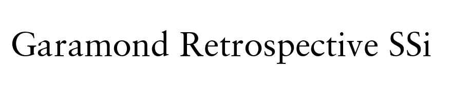 Garamond Retrospective SSi