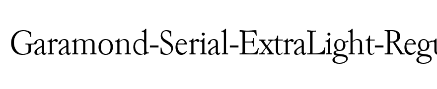Garamond-Serial-ExtraLight-Regular