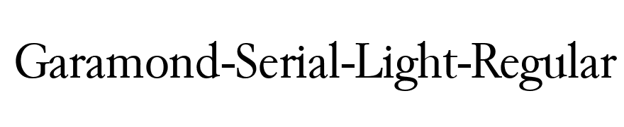 Garamond-Serial-Light-Regular