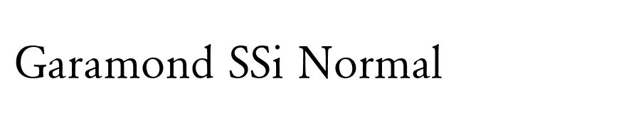 Garamond SSi Normal