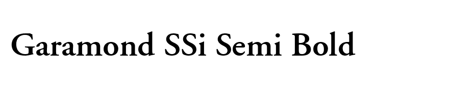 Garamond SSi Semi Bold