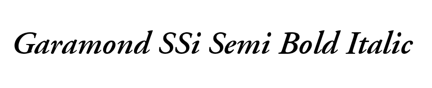 Garamond SSi Semi Bold Italic