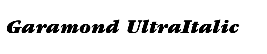 Garamond UltraItalic