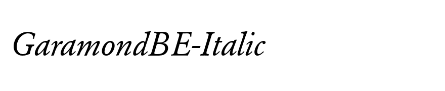GaramondBE-Italic