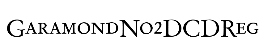 GaramondNo2DCDReg