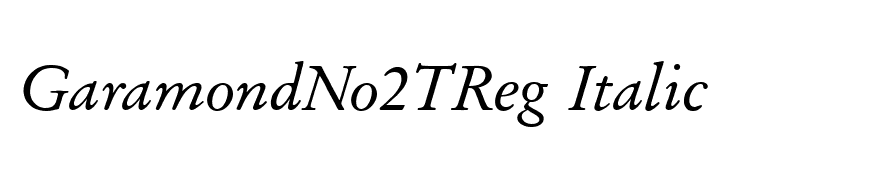 GaramondNo2TReg Italic