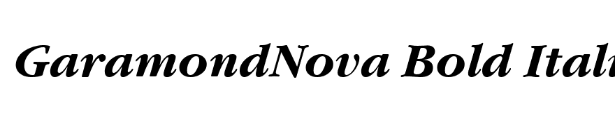 GaramondNova Bold Italic
