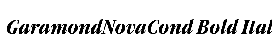 GaramondNovaCond Bold Italic