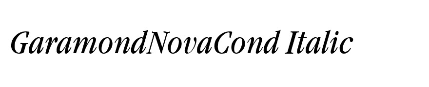 GaramondNovaCond Italic