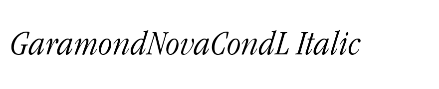 GaramondNovaCondL Italic