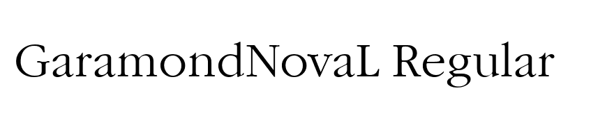 GaramondNovaL Regular