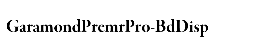 GaramondPremrPro-BdDisp