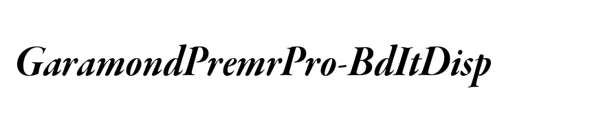 GaramondPremrPro-BdItDisp