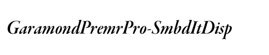 GaramondPremrPro-SmbdItDisp