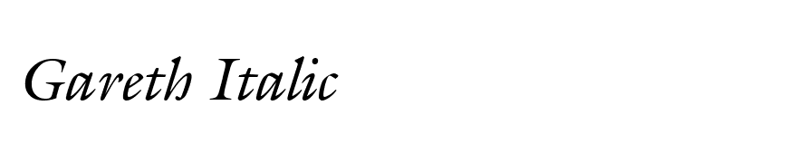Gareth Italic