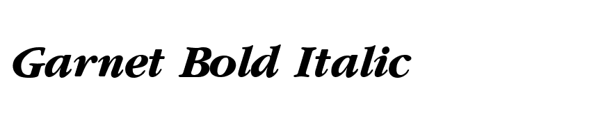 Garnet Bold Italic
